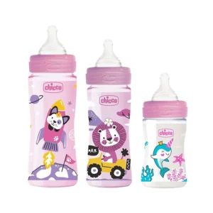 شیشه شیر ول بینگ چیکو صورتی Chicco